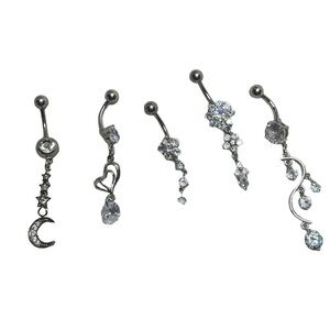 Belly Button earrings set of 5 NWOT